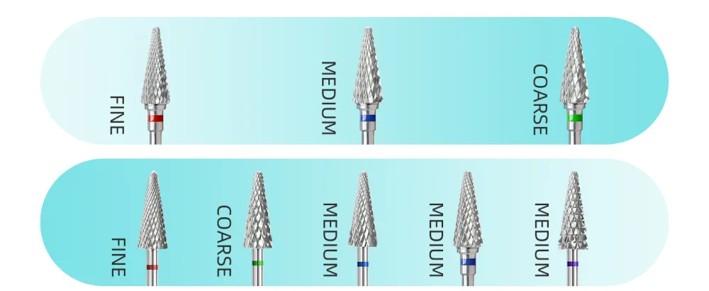 Cone Nail Drill Bits Coarse 15mm Taper Nail Bit 3/32 Right-Way Carbide Drill Bits for Nails Gel Polish Manicure Electric Removal Tools C Coarse - C - This conicle shape bit only for right-handed, suits most professional electric nail drills machine.