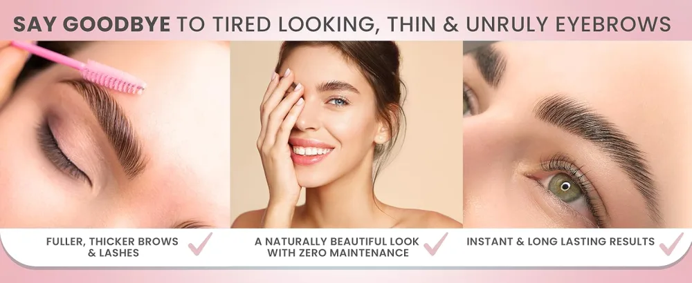 Lash Lift Kit Eyebrow Lamination Kit 2-in-1 Solution At Home Brow Lamination Kit Eyelash Lift Lasts 6-8 Weeks 15 Applications DIY Perm Kit for Eyelashes and Brows - brow lamination kit eyebrow eyelash lift brow perming lash