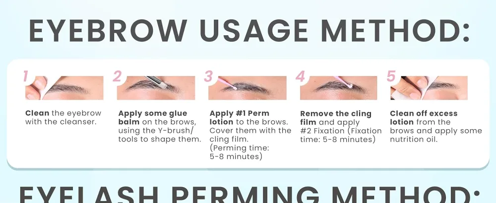 Lash Lift Kit Eyebrow Lamination Kit 2-in-1 Solution At Home Brow Lamination Kit Eyelash Lift Lasts 6-8 Weeks 15 Applications DIY Perm Kit for Eyelashes and Brows - brow lamination kit eyebrow eyelash lift brow perming lash
