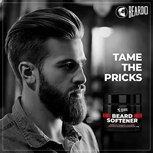 Beardo Beard Softner cream for men | Frizz-free Nourished Beard | Detangled Shiny Beard | Vitamin E Argan Oil 50g - beard softner