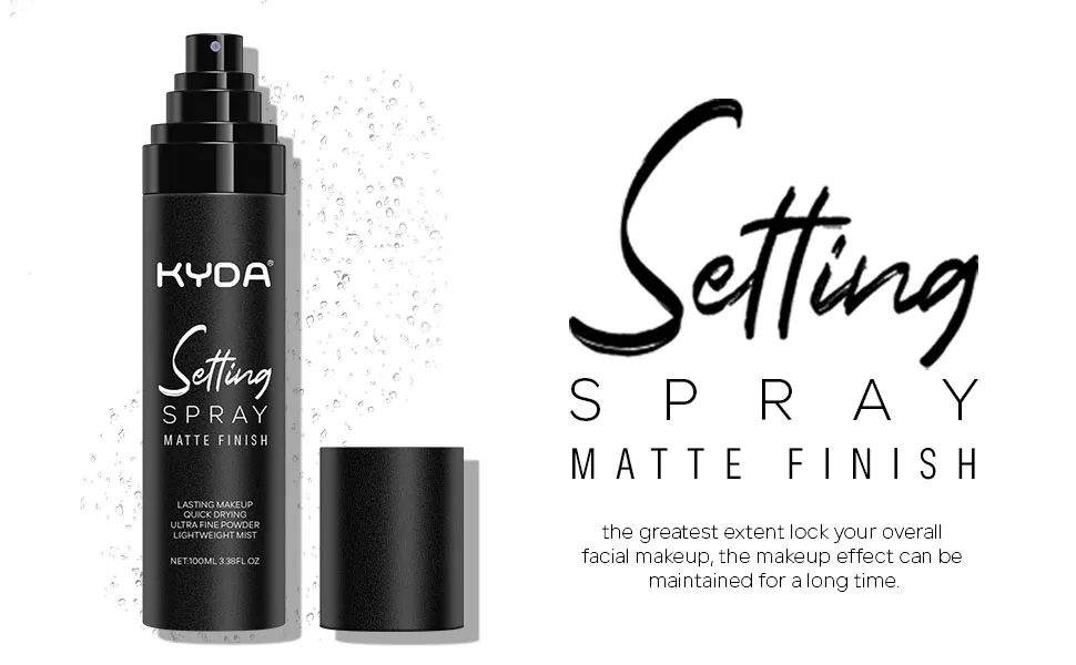 KYDA Makeup Setting Spray Ultra Fine Lightweight Setting Mist Lasting Oil Control Makeup Finish Quick Drying Formula Face Makeup Fixer Spray for All Skin 3.38 Fl Oz - setting spray
