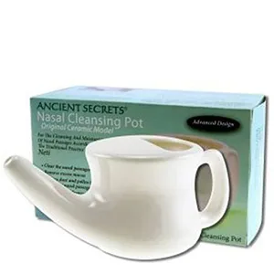 Nasal Cleansing Salts, 8 Ounce - Ceramic Neti Pot