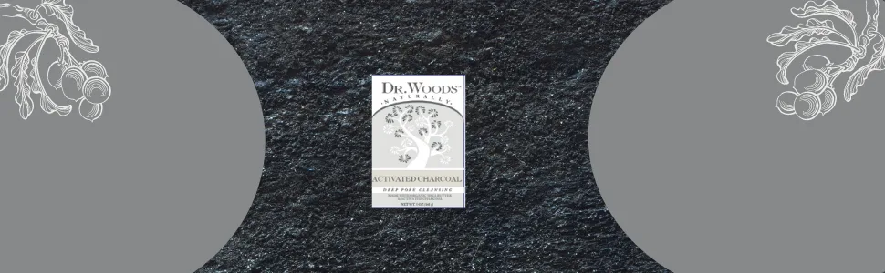 Dr. Woods Deep Pore Cleansing Activated Charcoal Bar Soap with Organic Shea Butter 5 Ounce - Bar Soaps
