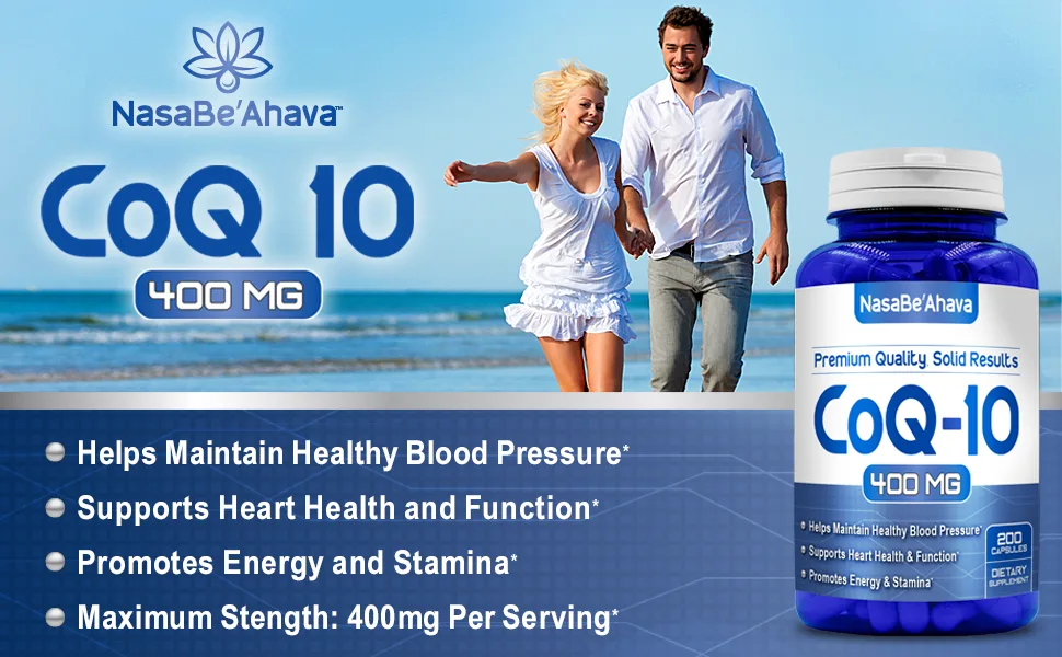 NASA BEAHAVA Pure CoQ10 400mg Per Serving 200 Capsules - Coq10 Header