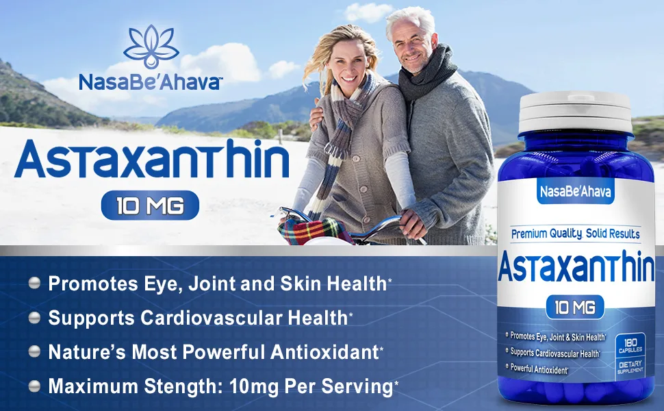 NASA BEAHAVA Astaxanthin 10mg 180 Softgels Max Strength Astaxanthin Supplement 6 Month Supply Best Value - Header