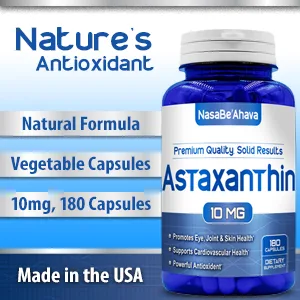 NASA BEAHAVA Astaxanthin 10mg 180 Softgels Max Strength Astaxanthin Supplement 6 Month Supply Best Value - Supplement facts