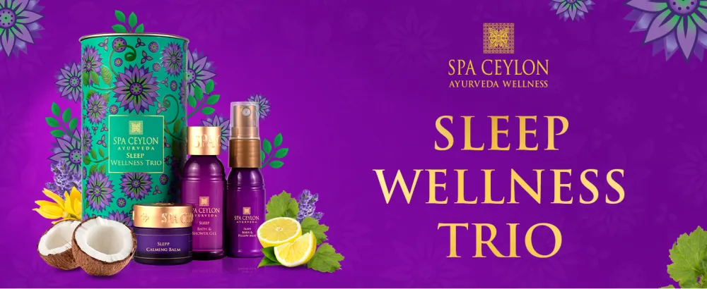 SPA CEYLON Sleep Wellness Trio Set | Restful Spa Essentials for Nourished Skin | Natural Ingredients | Ayurvedic - trio