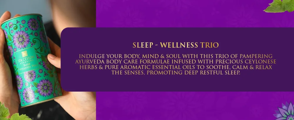 SPA CEYLON Sleep Wellness Trio Set | Restful Spa Essentials for Nourished Skin | Natural Ingredients | Ayurvedic - wellness trio