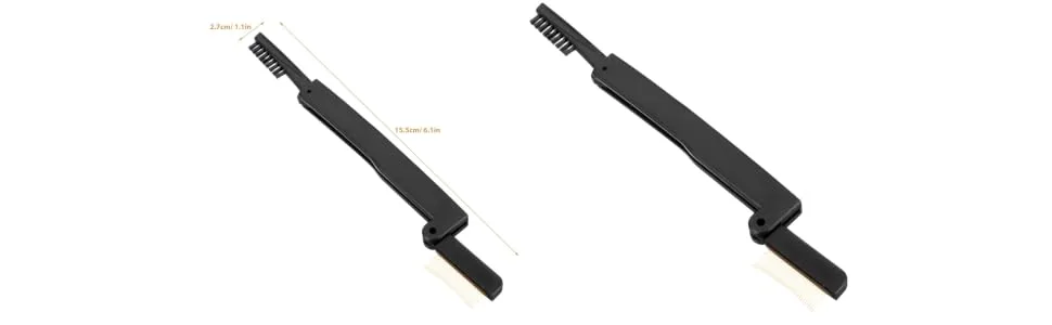 NOLITOY Folding Eyelash Comb Lash Separator Brow Brush Dual Sided Lash Mascara Applicator for Women - product information 1
