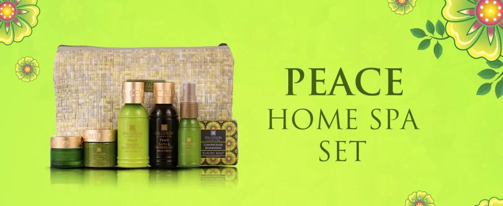 SPA CEYLON PEACE Home Spa Set Ayurvedic Pampering Kit | Calming and Relaxing the Senses | Ayurveda | Spa Gifts - gifting