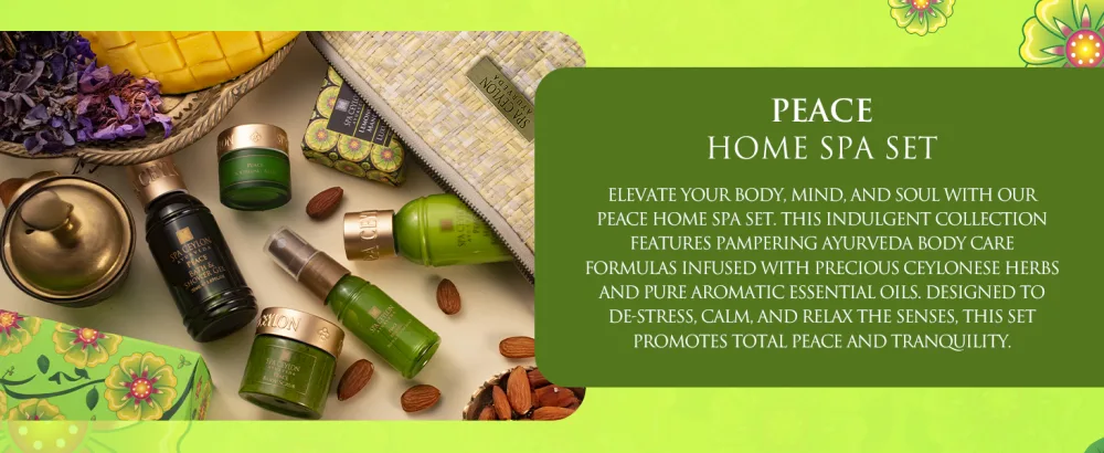 SPA CEYLON PEACE Home Spa Set Ayurvedic Pampering Kit | Calming and Relaxing the Senses | Ayurveda | Spa Gifts - gifting