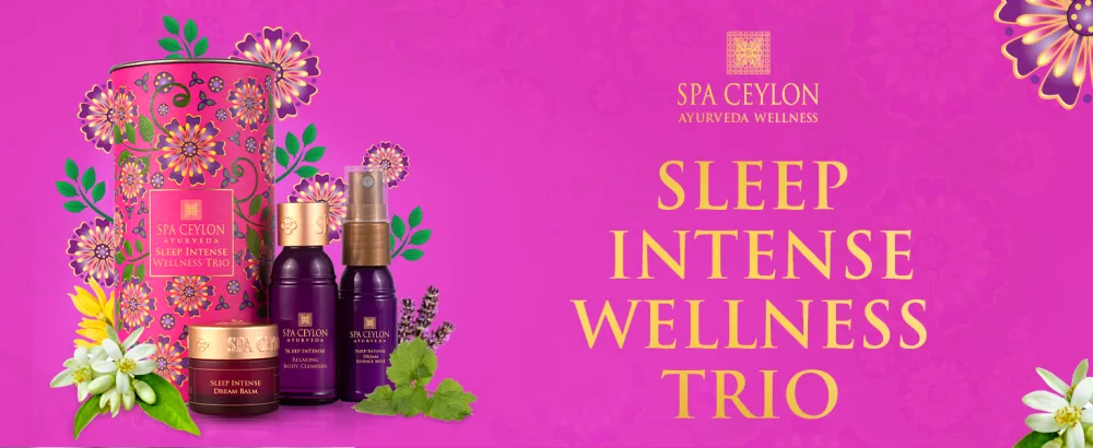 SPA CEYLON Sleep Intense Wellness Trio Set | Intensive Spa Essentials for Deep Rest | Ayurvedic Pampering Kit | Natural Ingredients - trio set
