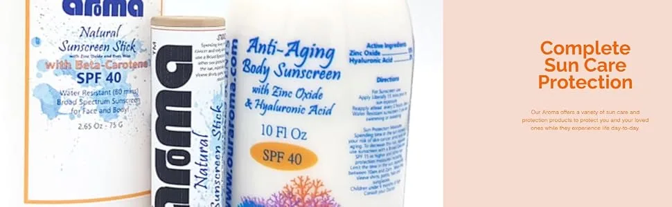Original Sunscreen Lotion with Beta-Carotene Broad Spectrum SPF 40-10 Single-Use Sachets - our aroma, sunscreen, our aroma sunscreen, natural sunscreen, SPF 40 sunscreen, sunscreen stick