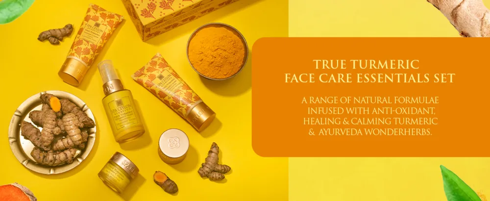 SPA CEYLON TRUE TURMERIC - FACE CARE ESSENTIALS SET | Spa Gift for Wellness | Face Care Essentials Set with Beauty Ritual | Body Care - FACE CARE ESSENTIALS SET