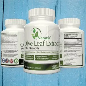 Naravis Olive Leaf Extract - 750mg - 120 Veggie Capsules - 20% Oleuropein - Non-GMO - Immune Support - Cardiovascular Health - Antioxidant Supplement - Olive Leaf Extract