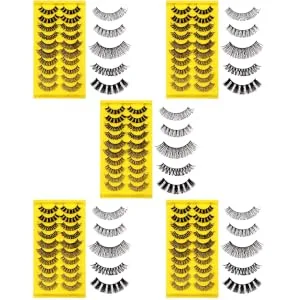 50 Pairs Eyelashes Fluffy Spiky Lashes Natural False Lashes Fake Lashes Women Makeup Tools Masquerade Eyelash Realistic Lashes Bulk Extension Eyelash False Lashes Wispy Fiber - product information 2