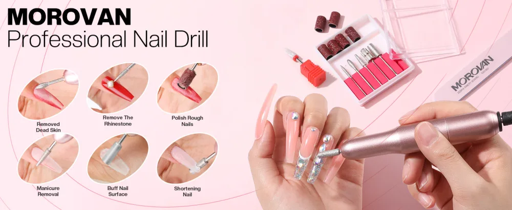 Morovan Acrylic Nail Kit for Beginners: Professional Nails Kit Acrylic Set With Everything Complete Starter Kit - with 3 Colors Acrylic Powder and Glitter Nail Powder - acrylic nail kit
