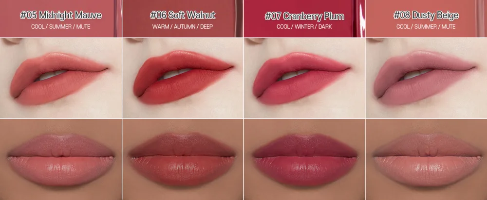 ETUDE Fixing Tint #06 Soft Walnut (23AD) | Long Lasting High Pigmented Liquid Lipstick | Waterproof Lightweight Matte Finish Lip Stain | Full Coverage - COLOR SYSTEM