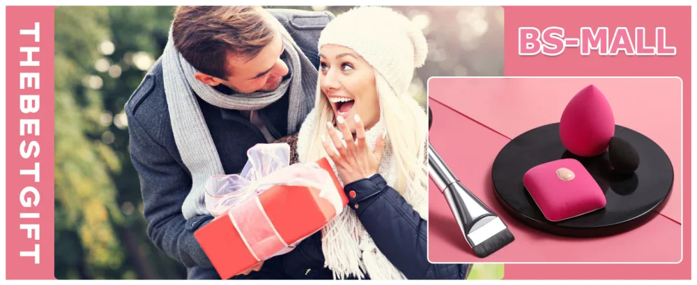 BS-MALL Foundation Makeup Brush Set with 3 Makeup Sponge Blenders silver & Pink - product information 5