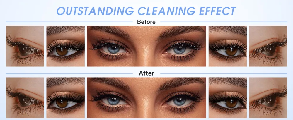100ML Lash Shampoo for Lash Extensions Lash Fan Dryer Eyelash Brushes and Rinse Bottle Lash Cleaning Kit for Salon and Home Use - lash wash kit