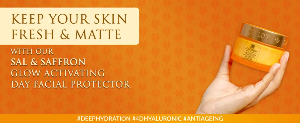 SPA CEYLON Sal and Saffron Vitamin E Enriched Glow Activating Day Facial Protector | Hydrating Sunblock Skin Nourishment | Brighter Natural Glow - keep your skin