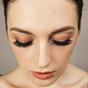 3D Mink False Eyelashes Halloween Christmas Theme False Fluffy lashes Eyelashes 17mm Dramatic Round Look Reusable Cruelty Free Natural Look Handmade 1 Pair - CRUELTY FREE
