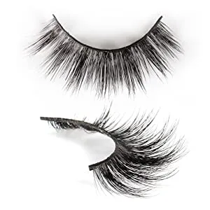3D Mink False Eyelashes Halloween Christmas Theme False Fluffy lashes Eyelashes 17mm Dramatic Round Look Reusable Cruelty Free Natural Look Handmade 1 Pair - EYELASH DETAIL