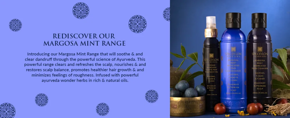 SPA CEYLON Margosa Mint Medicated Hair Cleanser | Powerful Formula for Dandruff & Scalp Problems | Itching | Flaking | Hair and Scalp Wellness - range