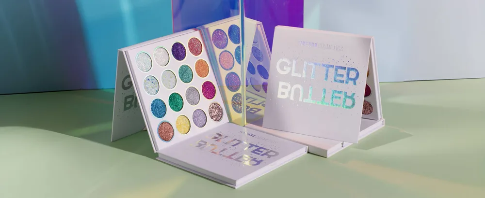 Glitter Butter Sparkle Eyeshadow Palette 16 Colorful Holographic Multichrome Iridescent Chameleon Makeup Palette Shimmer Highlighter Metallic Eye Shadow Rainbow Eyeshadow Pallets - eyeshadow