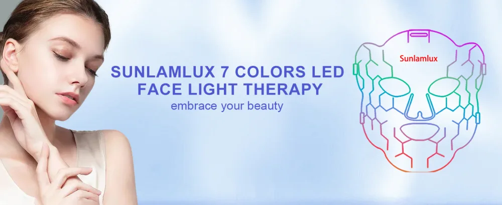 7 LED Face Light Therapy Red Light Therapy 3-in-1 Chip at Home - 7 COLORS LED LIGHT THERAPY