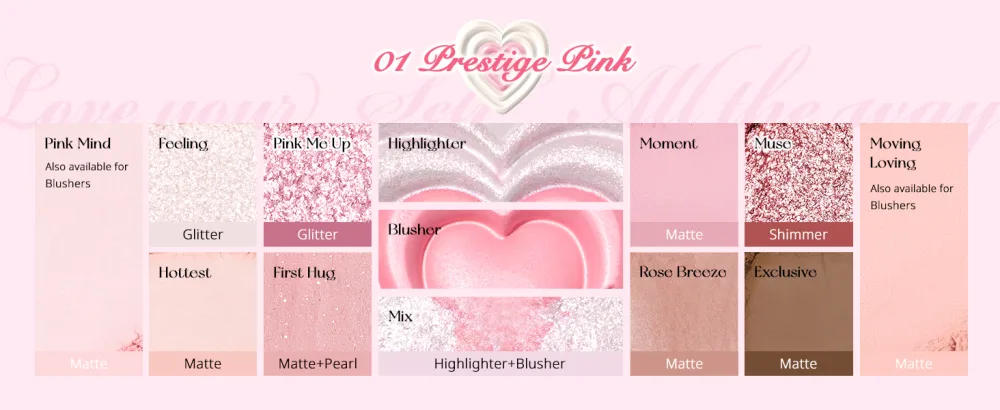 Peripera ALL TAKE MOOD LIKE PALETTE (01 PRESTIGE PINK (PERITAGE)) - eye shadow