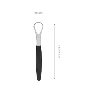 1 Set Scraper Spoon Oral Cleaning Tools Coating Tounge Scraper Stainless Steel Portable Accessories - product information 1