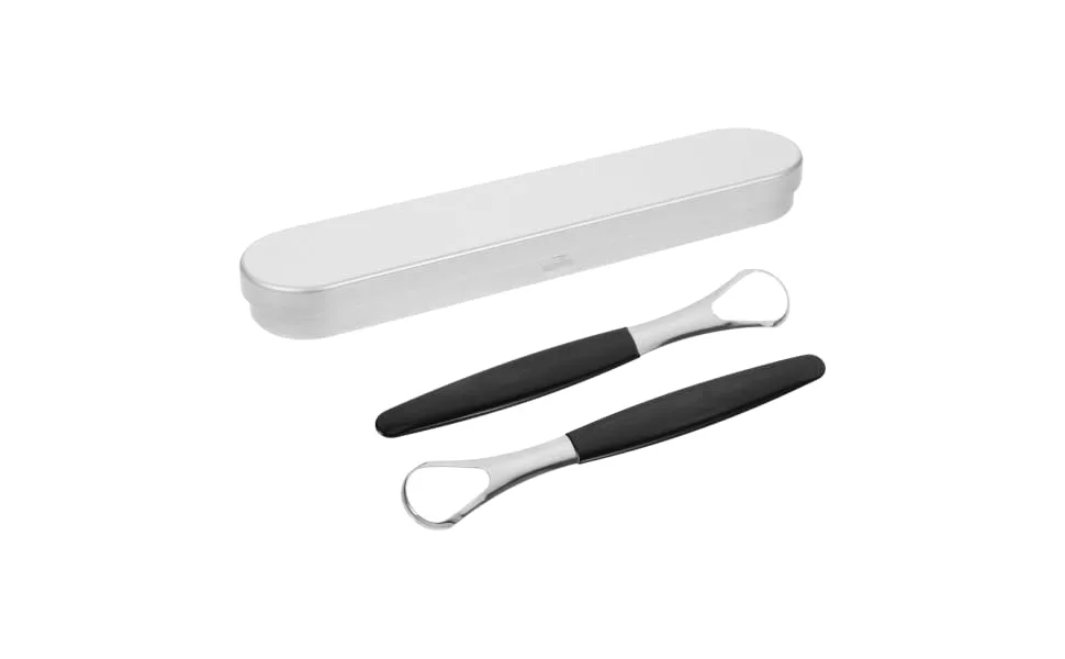 1 Set Scraper Spoon Oral Cleaning Tools Coating Tounge Scraper Stainless Steel Portable Accessories - product information 2
