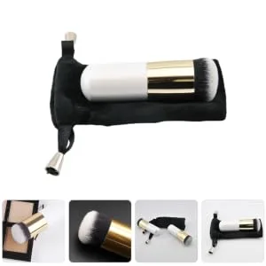 Powder Foundation Brush Cosmetic Applicator Make up Brush Dense Foundation Brush Makeup Tool Makeup Brush Foundation Applicator Travel Artificial Fiber Cosmetics Portable - product information 1