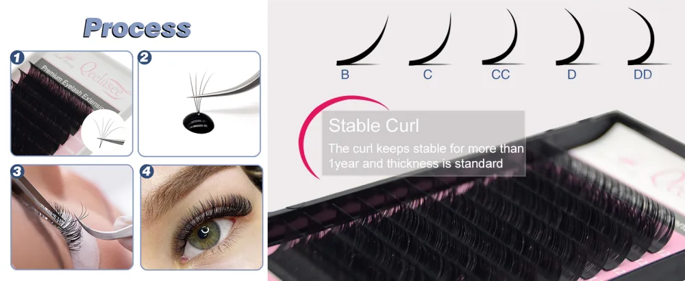 Faux Mink Eyelashes Extensions 0.10 D 8-15mm Mixed Tray Volume Fake Lash Extensions By Qeelasee - product information 4