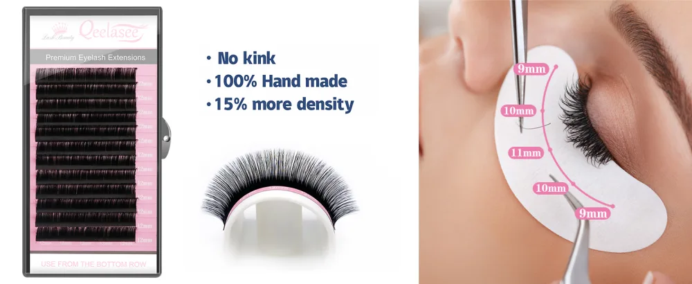 Faux Mink Eyelashes Extensions 0.10 D 8-15mm Mixed Tray Volume Fake Lash Extensions By Qeelasee - product information 6