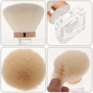 face Mushroom head Miss blush brush Makeup Tools plastic powder brush artificial fiber paint Foundation Brush manicure white highlighter makeup brush round head makeup powder - product information 3