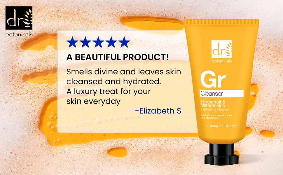 Dr Botanicals Grapefruit & Watermelon Anti-oxidant Rich Superfood Refreshing Cleanser (60ml Jar) - Grapefruit Cleanser