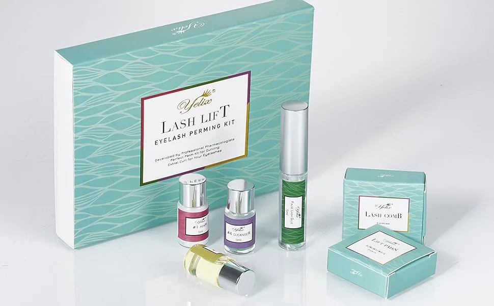 Yelix Lash Lift Semi-permanent Eyelash Perm Kit Professional Quality Cilia Curling Wave Lotion and Liquid Set - lash lift