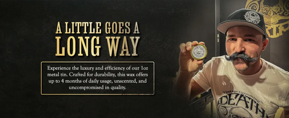 Black Magic Mustache Wax | Bare Bones | Hide Grey Hair In Beard Or Moustache | Medium Hold 1 oz Tin | No Heat Source Required | Unscented - Black Magic Bare Bones-BB-Slider3