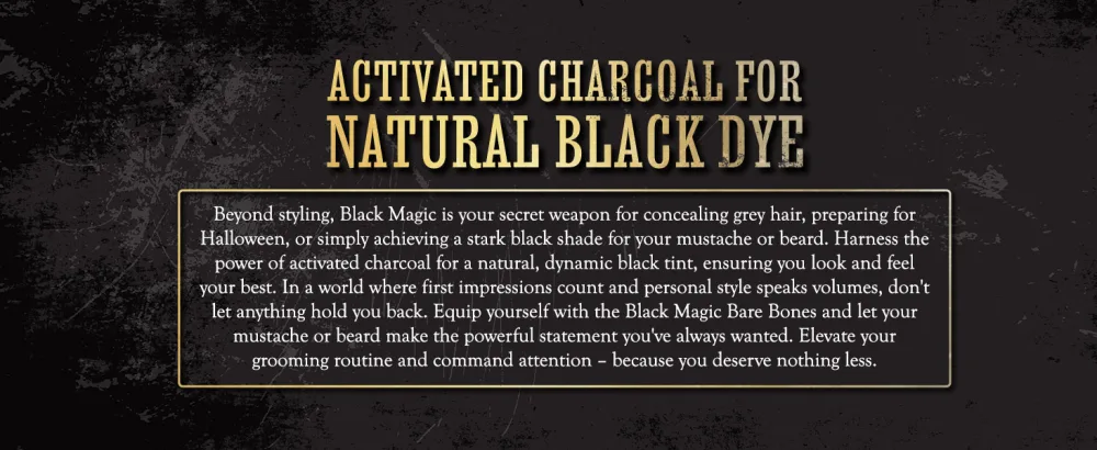 Black Magic Mustache Wax | Bare Bones | Hide Grey Hair In Beard Or Moustache | Medium Hold 1 oz Tin | No Heat Source Required | Unscented - Black Magic Bare Bones-BB-Slider5