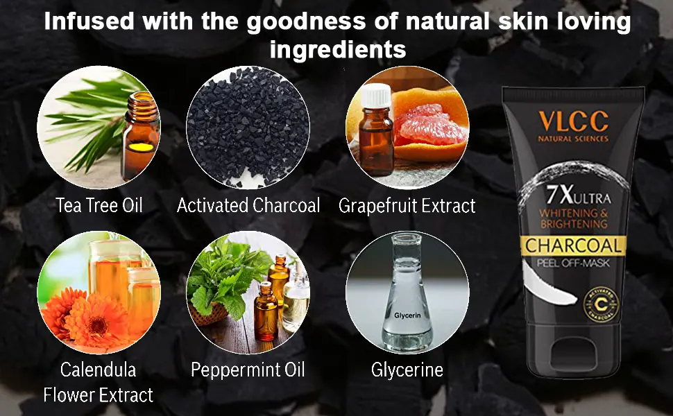 VLCC 7X Ultra Charcoal Peel Off Mask(100gm) - VLCC
