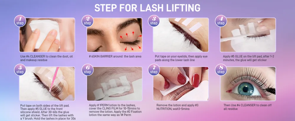 Lash Lift Kit & Brow Lamination Kit 2 IN 1 Semi-Permanent Eyebrow Lamination Kit & Eyelash Perm Kit Quick Curling Perming with Complete Tools DIY Salon & Home Use Lasts for 4-6 Weeks - lash lift kit