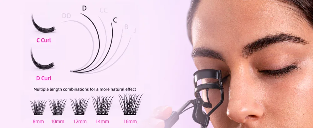 Lash Clusters Self-Application DIY Lashes Individual Lashes 3D Effect Segmented Lashes Natural Soft Wispy False Eyelashes BY YUANZHIJIE(style-81-0.07-C-MIX) 81 0.07-C-MIX - lashes