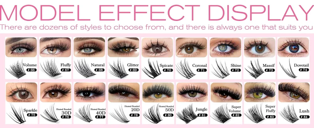 Lash Clusters Self-Application DIY Lashes Individual Lashes 3D Effect Segmented Lashes Natural Soft Wispy False Eyelashes BY YUANZHIJIE(style-81-0.07-C-MIX) 81 0.07-C-MIX - lashes