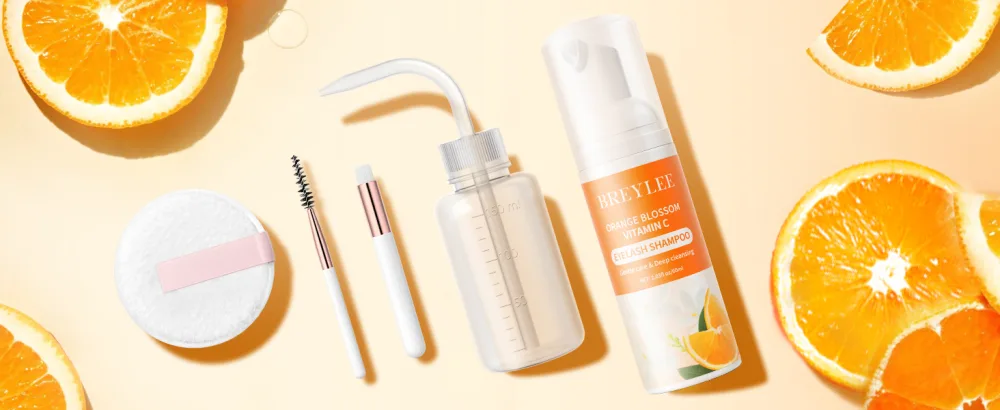 Eyelash Extension Cleanser BREYLEE Lash Shampoo for Extensions Lash Cleanser Lash Bath Lash Cleaner Lash Cleaning Kit with Rinse Bottle+Brush+Pad for Professional & Self - product information 6