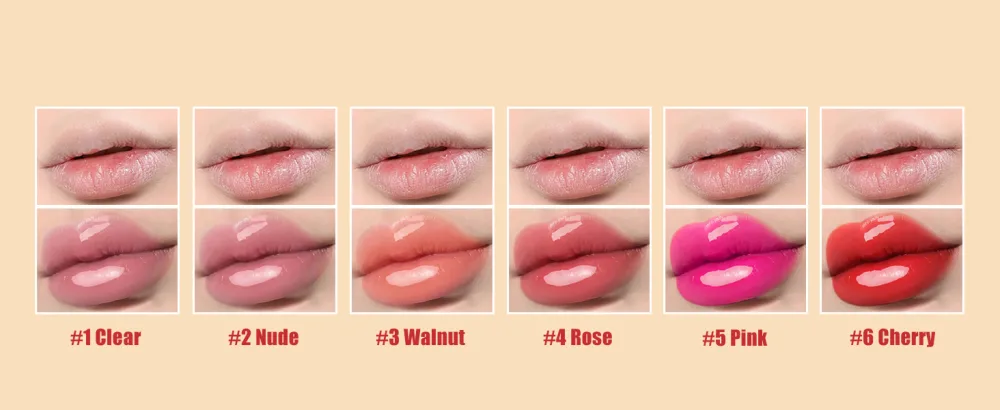 NICEFACE High-Pigment Lip Plumping Gloss Hydrating & Moisturizing Lip Balm with Long-Lasting High-Shine Natural Tinted Formula for Fuller Lips (Cherry) #6 Cherry - High-Pigment Lip Plumping Gloss