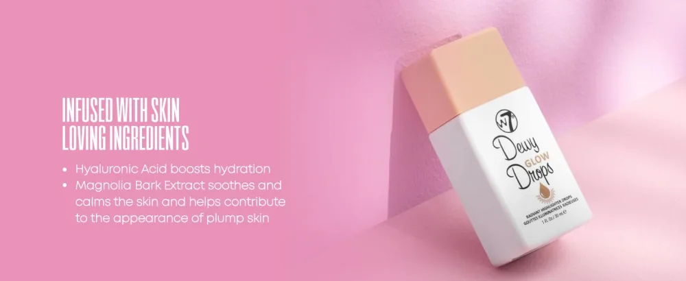 W7 Dewy Glow Drops - Liquid Highlighter Drops For Glowing Skin & A Radiant Finish - product information 10