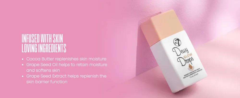 W7 Dewy Glow Drops - Liquid Highlighter Drops For Glowing Skin & A Radiant Finish - product information 9