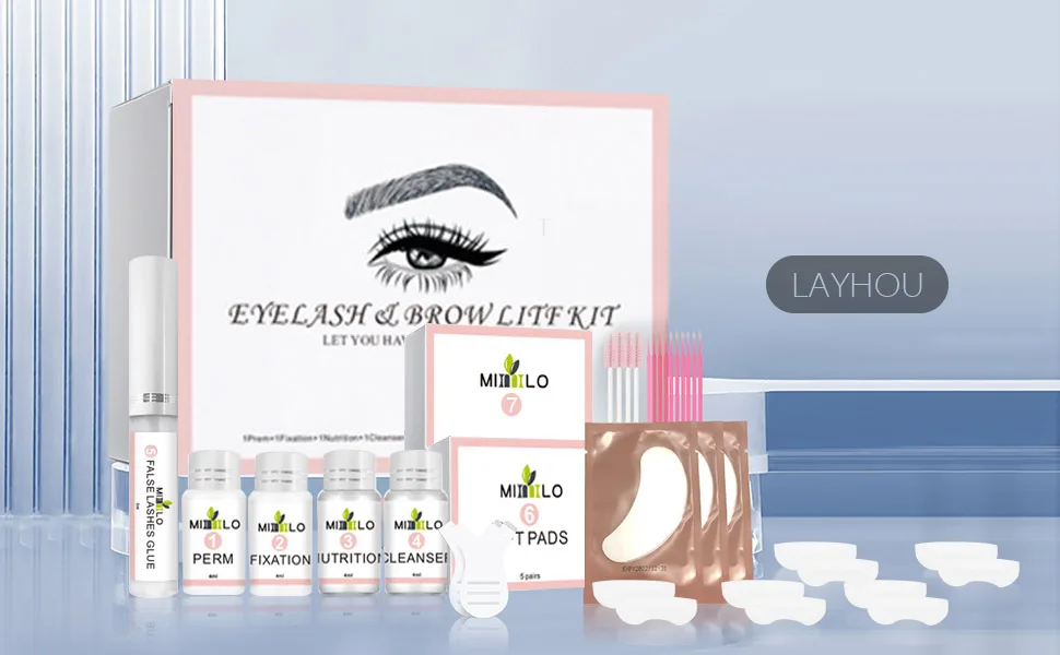 Eye Lash Lift Kit Eyelash Perm Kit Lash Curling Eyelash Extensions Professional Semi-Permanent Curling Perming Wave Suitable For Salon - Eye Lash Lift Kit